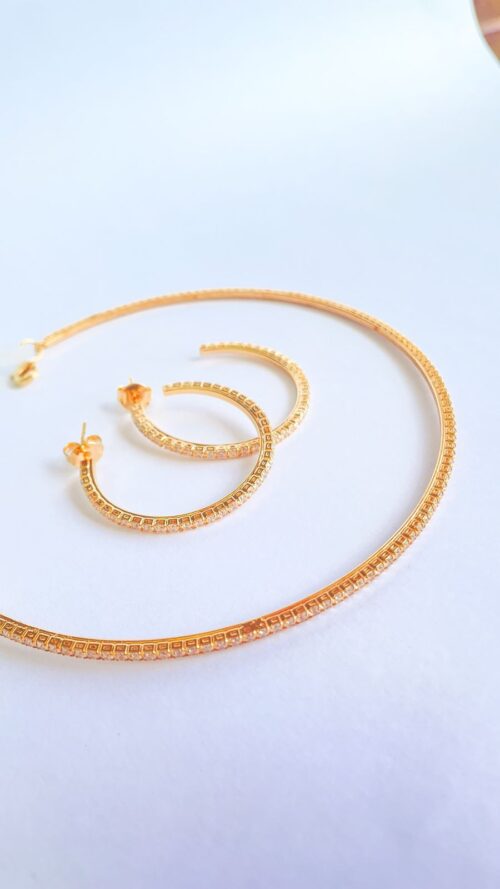 Colar Choker Aro Zircônia - Imagem 3