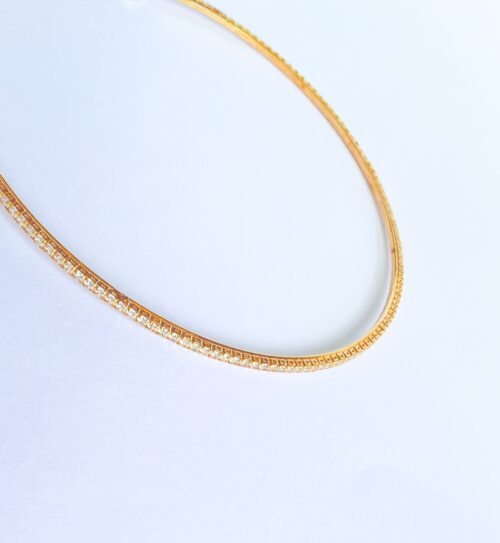 Colar Choker Aro Zircônia