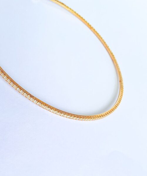Colar Choker Aro Zircônia