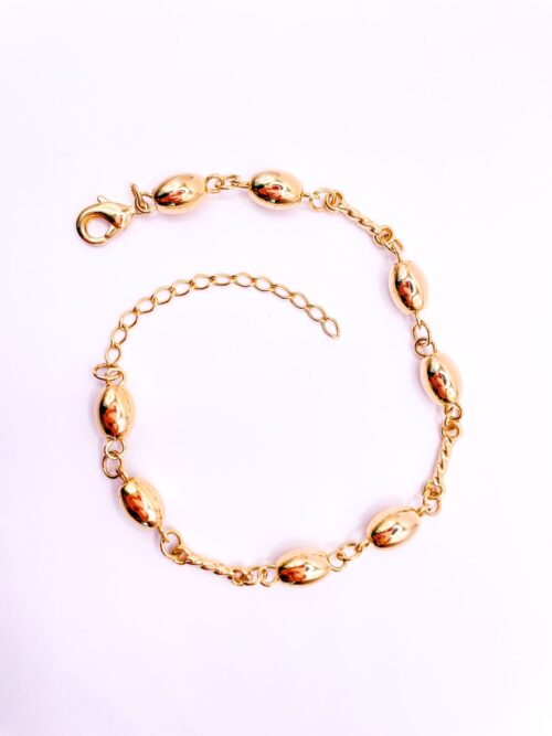Pulseira Bola Oval e Entremeios