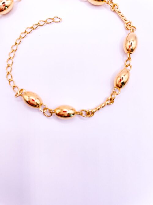 Pulseira Bola Oval e Entremeios - Imagem 2